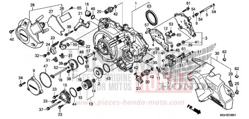 PANNEAU CARTER-MOTEUR D. (VFR1200XD) VFR1200XDC de 2012
